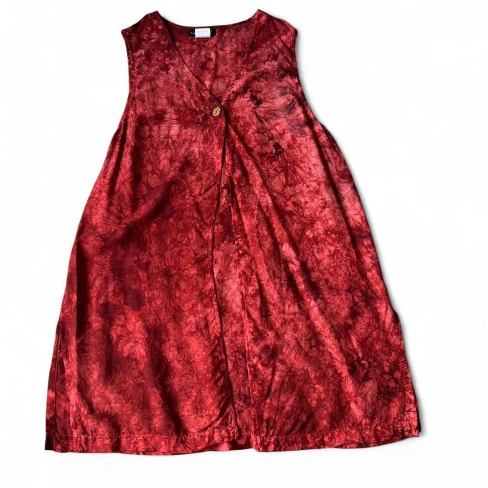Vintage Red‎ Floral Sleeveless Top